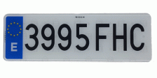 MATRÍCULA COCHE ALFA ACRÍLICA 34X11